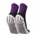 Men Cotton Striped Anti Slip Football Socks Mid-Calf Sports Grip Socks