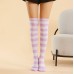 Womens Thigh High Socks Over the Knee High Striped Stocking Long Socks
