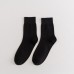 Cotton black anti slip high crew casual quality men custom solid dress socks