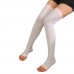Medical white cotton sleeping sport custom thigh high compression socks