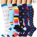 6 pairs unisex cheap compression sock 8-15mmhg