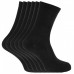 Men Cotton Thin Black Seamless Mid-Calf Work Sock