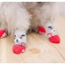 Cotton breathable 2 pairs custom antislip dog socks