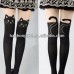 Women Cat Tail Gipsy Mock Knee High Tights