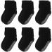 Wholesale Combed Cotton Non-slip Terry Grip Socks for Kids 6 pairs
