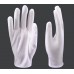 White cotton knitted disposable working glove