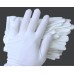 White cotton knitted disposable working glove