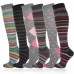 3 pairs per pack colorful compression socks for running