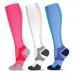 3 pairs per pack colorful compression socks for running