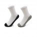 black sole white socks cushioned