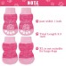 Frienda Dog Socks Pet Knit Socks Anti-Slip Cat Socks Adjustable Paw Protector for Small Puppies and Kittens Traction Control (Pink,S)