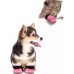 Frienda Dog Socks Pet Knit Socks Anti-Slip Cat Socks Adjustable Paw Protector for Small Puppies and Kittens Traction Control (Pink,S)