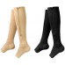 Zipper Compression Socks, Calf Knee High Open Toe Compression Stocking with Zipper