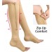 Zipper Compression Socks, Calf Knee High Open Toe Compression Stocking with Zipper