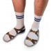 Socks and Sandals - Looks Like You are Wearing Sandals with Socks - Fashion Faux Pas or Pinnacle of Fashion? - Funny Silly Joke Unisex Socks