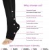         3 Pairs Zipper Compression Socks Women with Open Toe Toeless Support Stockings Easy on Knee High Socks       