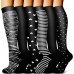         Copper Compression Socks for Women & Men (6 pairs) - Best Support for Nurses, Running, Hiking, Recovery & Flight Socks       