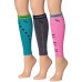         Ronnox Women's 3-Pairs Bright Colored Calf Compression Tube Sleeves       