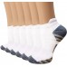         Copper Compression Socks Women and Men 6 Pairs - Circulation Arch Support Plantar Fasciitis Running Ankle Socks       