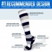         4 Pairs Compression Socks - Medical Compression Socks for Women & Men Circulation - Best Support for Nurses, Running       