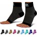         SB SOX Plantar Fasciitis Compression Socks for Women & Men (1 Pair) - Ankle Socks for Plantar Fasciitis Relief, Arch Support, and Foot/Heel Pain for Everyday Use (Black, Medium)       